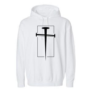 Nail Cross Christianity Garment-Dyed Fleece Hoodie