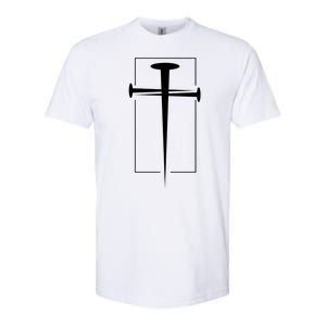 Nail Cross Christianity Softstyle CVC T-Shirt