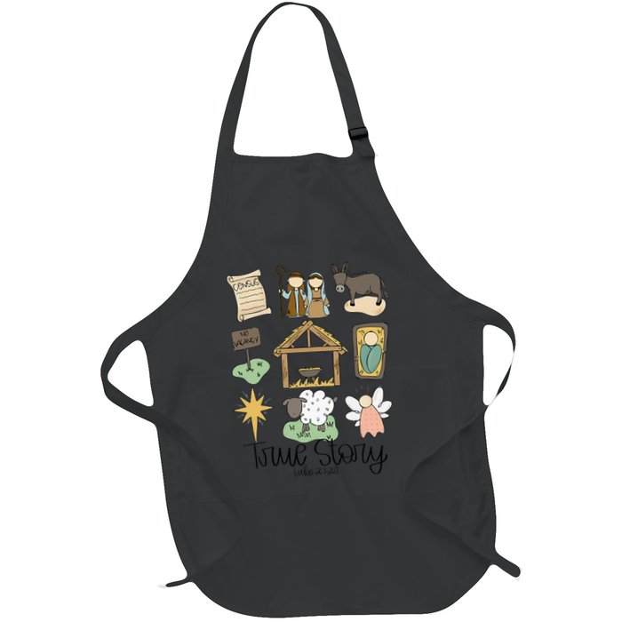 Nativity Christian Christmas Xmas True Story Manger  Apron