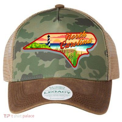 North Carolina Cartoon Illustration Legacy Tie Dye Trucker Hat