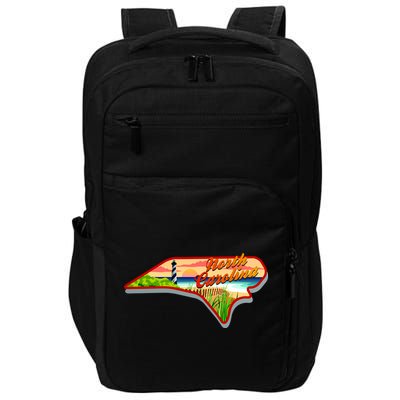 North Carolina Cartoon Illustration Impact Tech Backpack