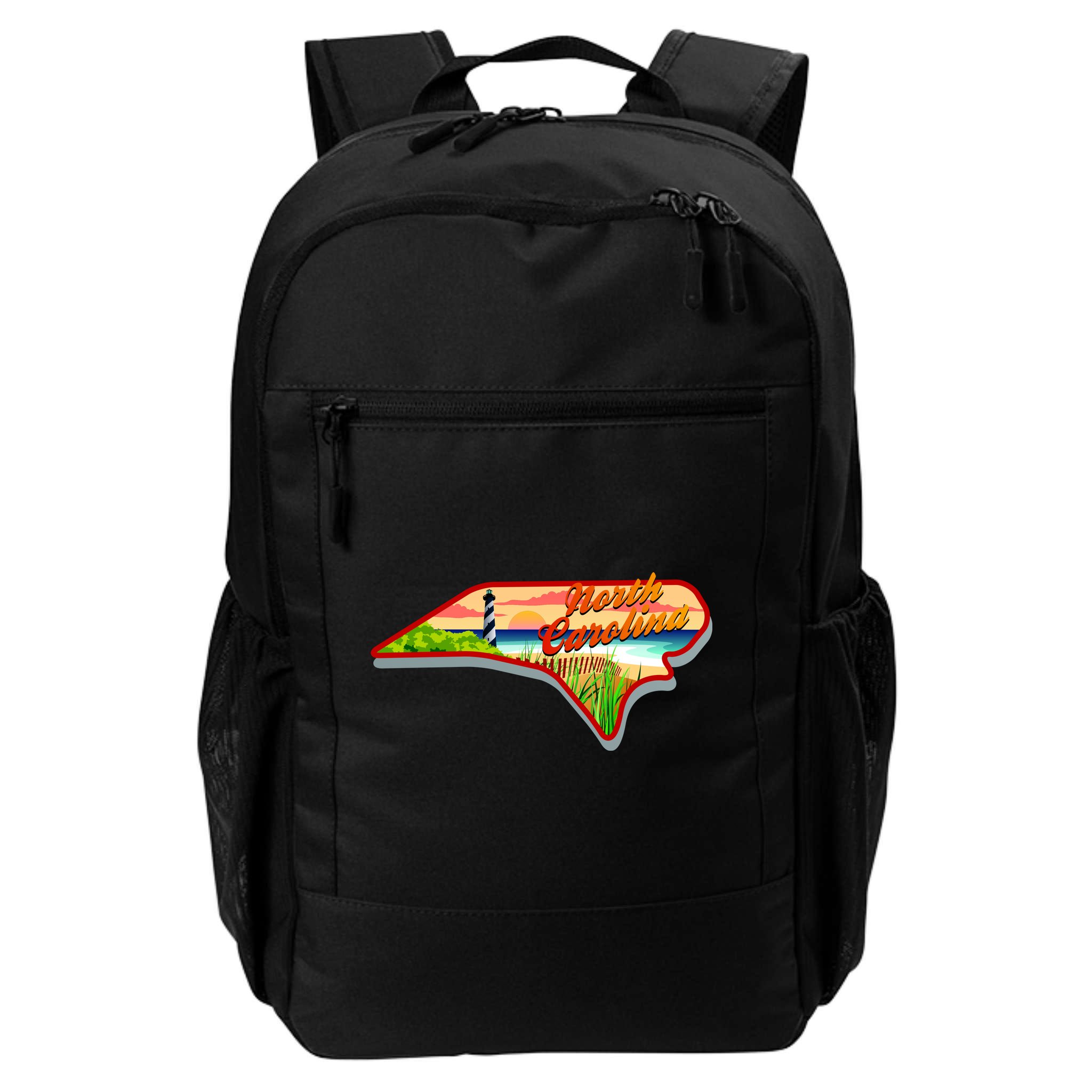 North Carolina Cartoon Illustration Backpack