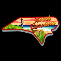 North Carolina Cartoon Illustration 16 in Basic Backpack