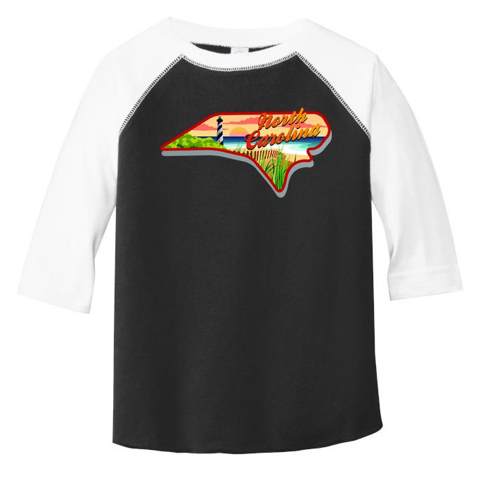 North Carolina Cartoon Illustration Toddler Fine Jersey T-Shirt
