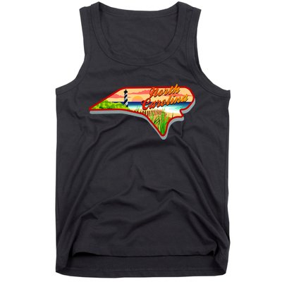 North Carolina Cartoon Illustration Tank Top
