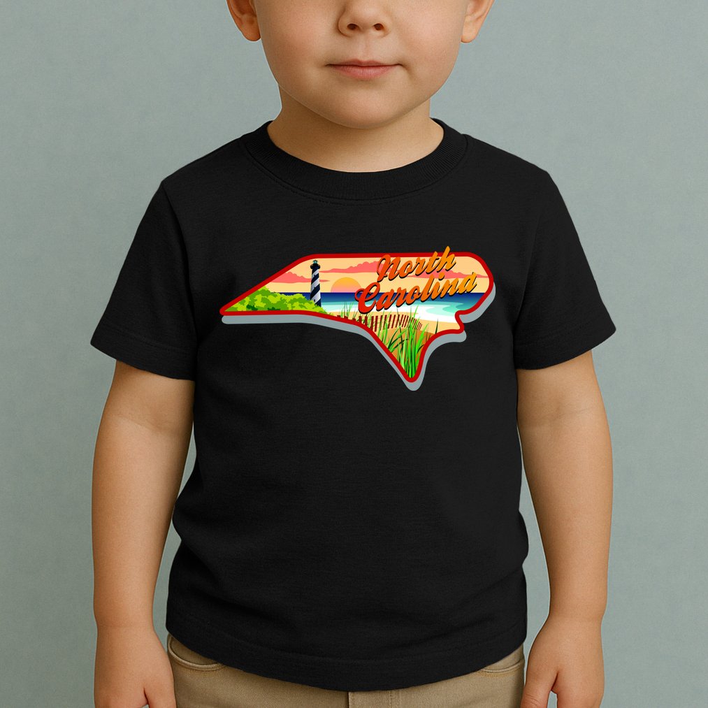 North Carolina Cartoon Illustration Toddler T-Shirt