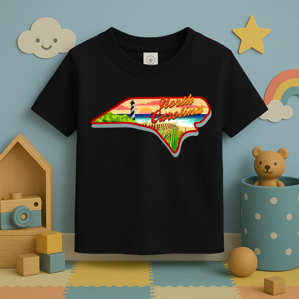 North Carolina Cartoon Illustration Toddler T-Shirt