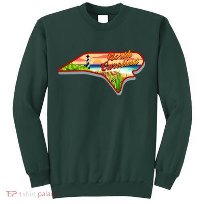 North Carolina Cartoon Illustration Sweatshirt