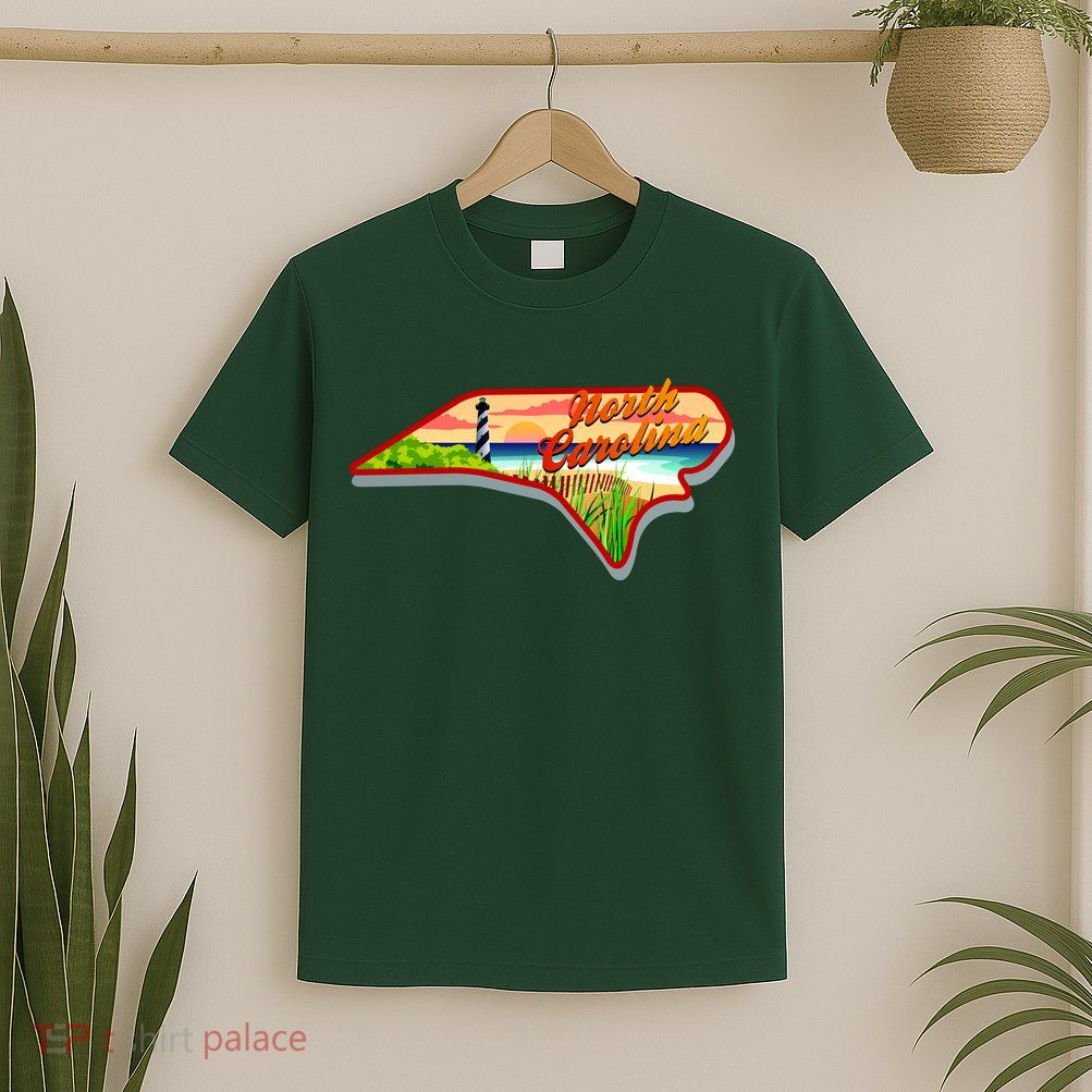 North Carolina Cartoon Illustration T-Shirt