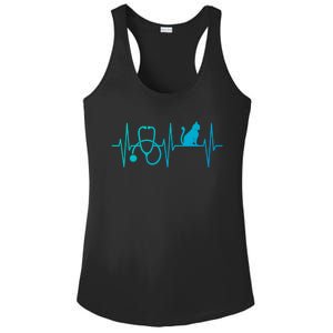 Nurse Cagift Cat Lover Nursing Heartbeat Registered Nurse Gift Ladies PosiCharge Competitor Racerback Tank