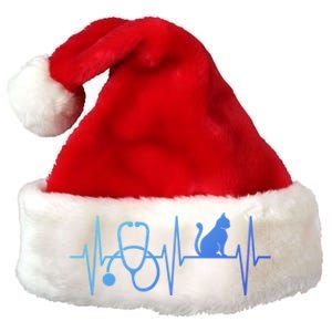 Nurse Cagift Cat Lover Nursing Heartbeat Registered Nurse Gift Premium Christmas Santa Hat