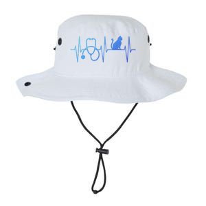 Nurse Cagift Cat Lover Nursing Heartbeat Registered Nurse Gift Legacy Cool Fit Booney Bucket Hat