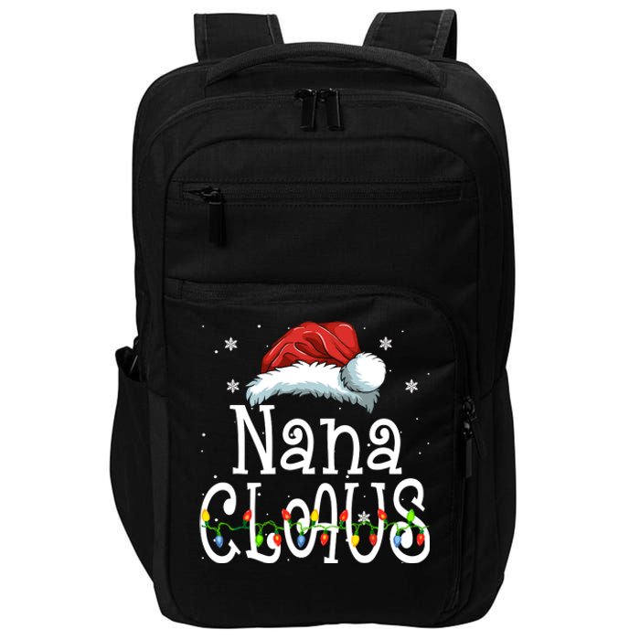 Nana Claus Christmas Pajama Family Matching Xmas Impact Tech Backpack