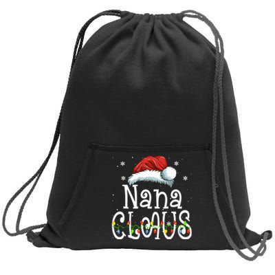 Nana Claus Christmas Pajama Family Matching Xmas Sweatshirt Cinch Pack Bag