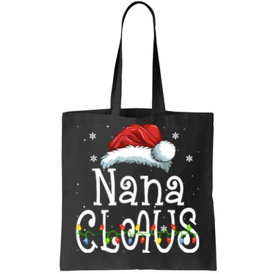 Nana Claus Christmas Pajama Family Matching Xmas Tote Bag