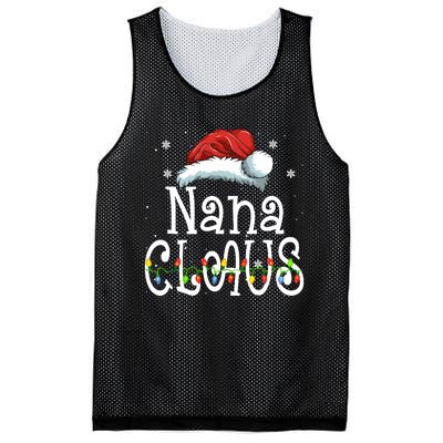 Nana Claus Christmas Pajama Family Matching Xmas Mesh Reversible Basketball Jersey Tank