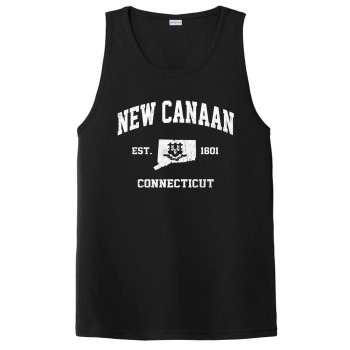 New Canaan Connecticut CT Vintage State Athletic Style PosiCharge Competitor Tank