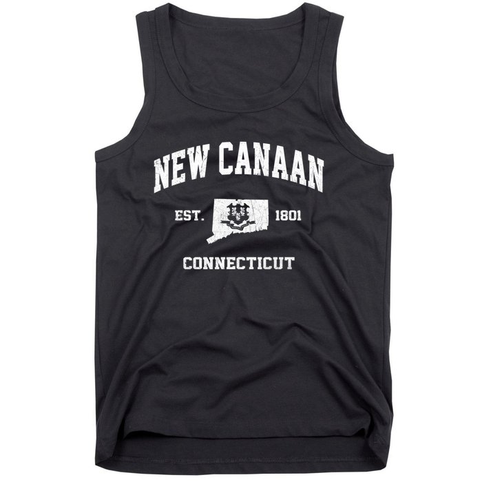 New Canaan Connecticut CT Vintage State Athletic Style Tank Top