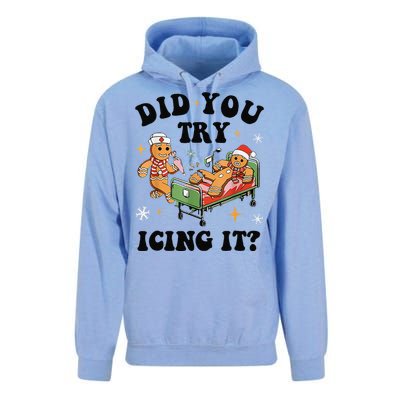 Nurse Christmas Did You Try Icing It  Christmas Nurse Nicu Nurse Christmas Gift Unisex Surf Hoodie