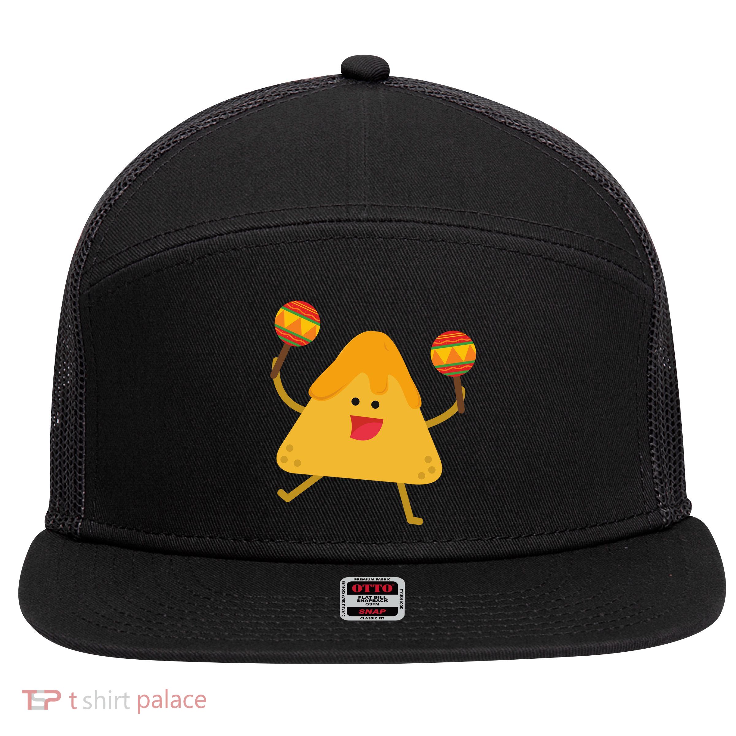 Nacho Cinco De Mayo Festive Funny 7 Panel Mesh Trucker Snapback Hat