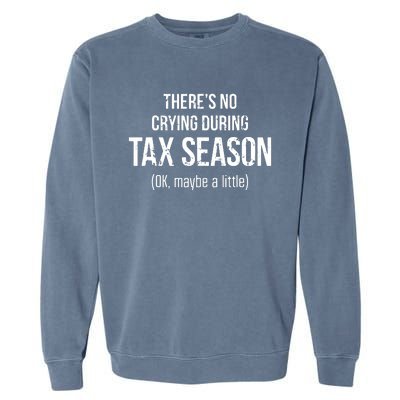 No Crying During Tax Season Funny Cpa Accountant Gift Garment-Dyed Sweatshirt