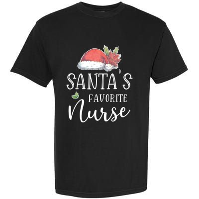 Nurse Christmas Day Santas Favorite Nurse Gift Cute Gift Garment-Dyed Heavyweight T-Shirt