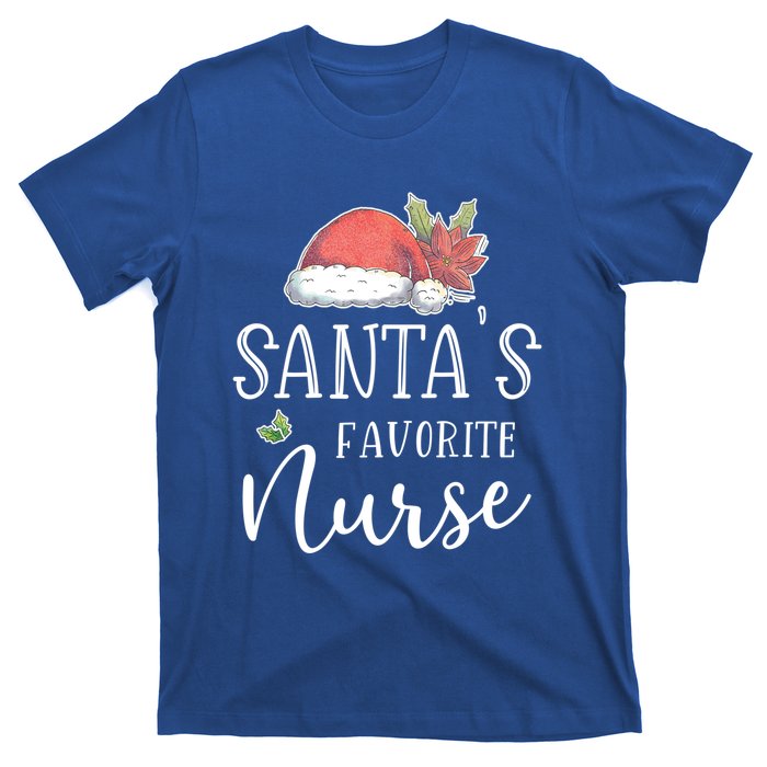 Nurse Christmas Day Santas Favorite Nurse Gift Cute Gift T-Shirt