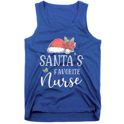 Nurse Christmas Day Santas Favorite Nurse Gift Cute Gift Tank Top