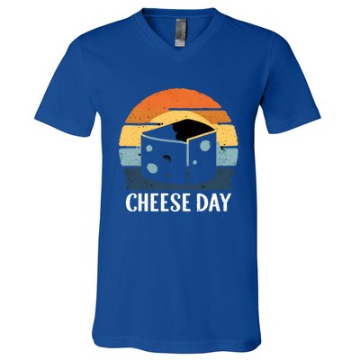 National Cheese Day Funny Cheese Lover Product Gift V-Neck T-Shirt