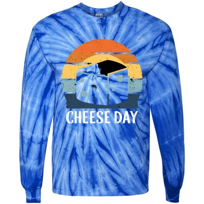 National Cheese Day Funny Cheese Lover Product Gift Tie-Dye Long Sleeve Shirt