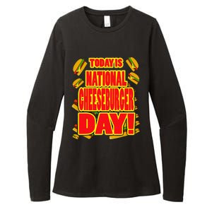 National Cheeseburger Day Womens CVC Long Sleeve Shirt