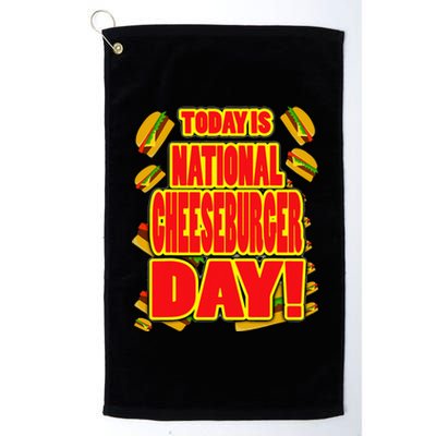 National Cheeseburger Day Platinum Collection Golf Towel