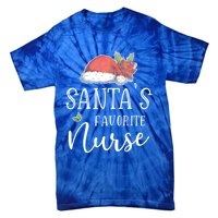 Nurse Christmas Day Santas Favorite Nurse Gift Cute Great Gift Tie-Dye T-Shirt