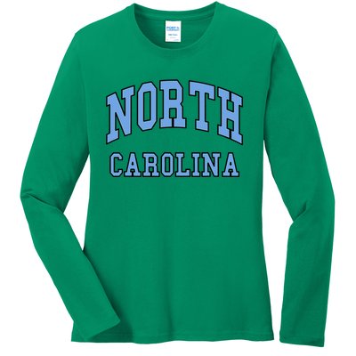 North Carolina Design State Of Nc Classic Ladies Long Sleeve Shirt