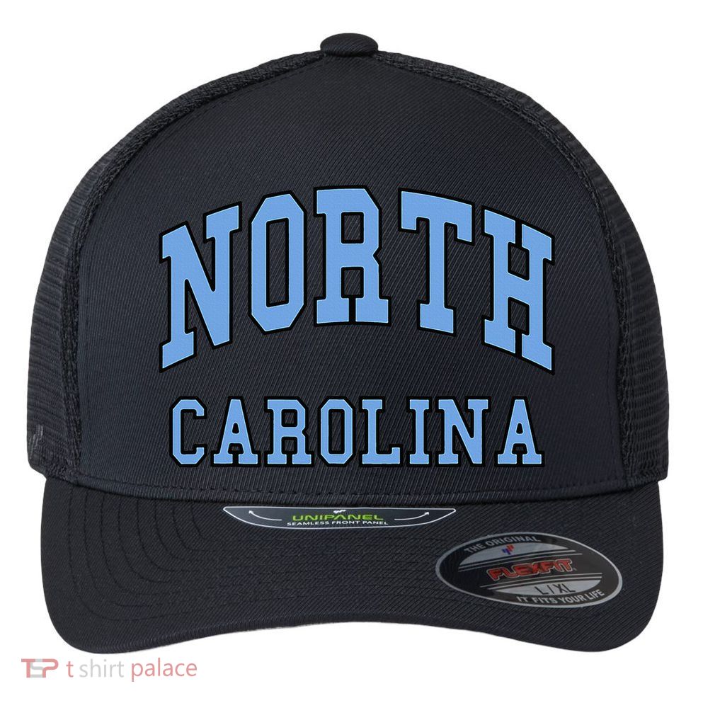 North Carolina Design State of NC Classic Flexfit Unipanel Trucker Cap