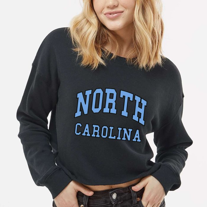 North Carolina Design State of NC Classic Cropped Pullover Crew