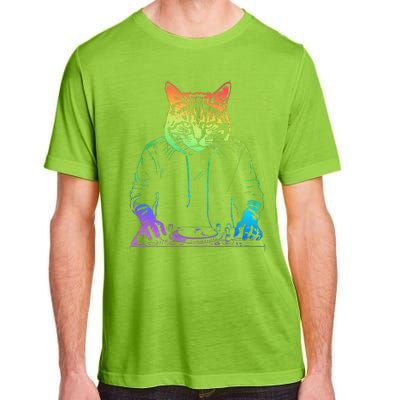 Neon Cat Dj Adult ChromaSoft Performance T-Shirt