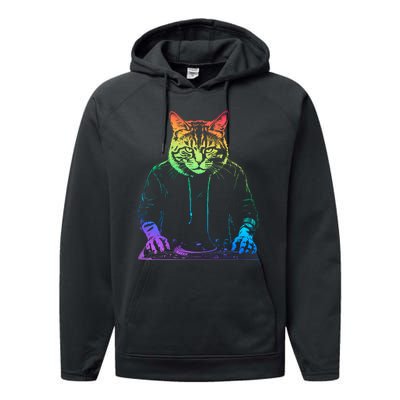 Neon Cat Dj Performance Fleece Hoodie