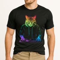 Neon Cat Dj Cooling Performance Crew T-Shirt