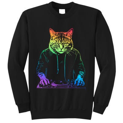 Neon Cat Dj Sweatshirt