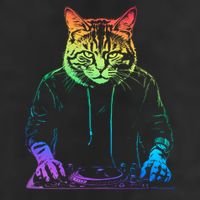 Neon Cat Dj Adult Drive Performance Visor