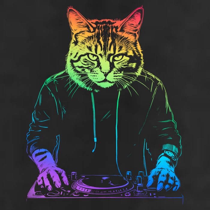 Neon Cat Dj Adult Drive Performance Visor