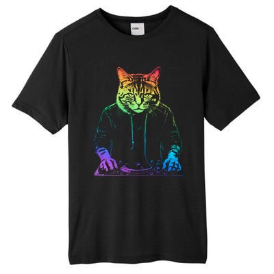 Neon Cat Dj Tall Fusion ChromaSoft Performance T-Shirt