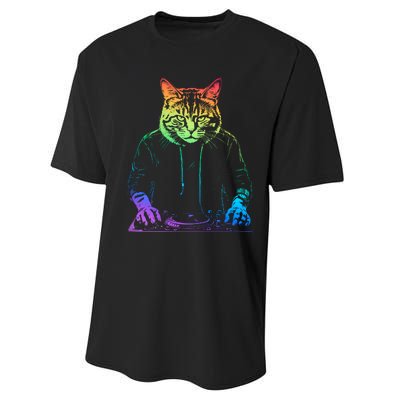 Neon Cat Dj Performance Sprint T-Shirt