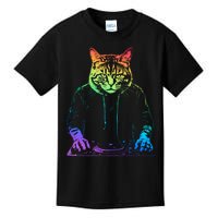 Neon Cat Dj Kids T-Shirt