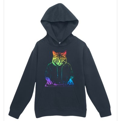 Neon Cat Dj Urban Pullover Hoodie