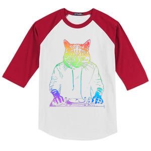 Neon Cat Dj Kids Colorblock Raglan Jersey