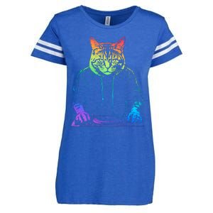 Neon Cat Dj Enza Ladies Jersey Football T-Shirt