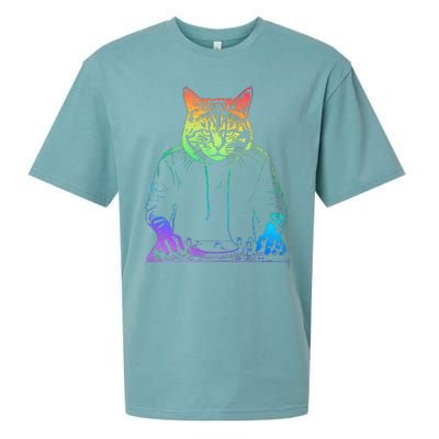 Neon Cat Dj Sueded Cloud Jersey T-Shirt