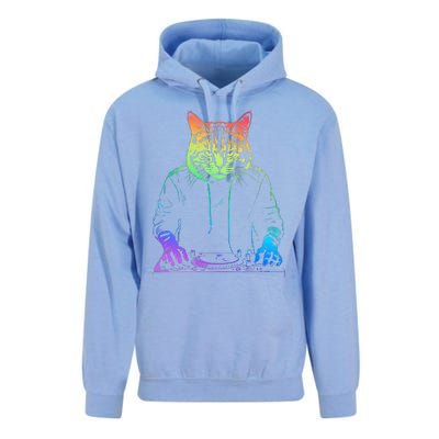 Neon Cat Dj Unisex Surf Hoodie